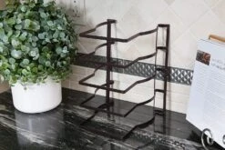 Heavy Duty Bakeware And Lid Storage Rack With 4-Compartments Dividers(Storage Rack Bakeware And Lid Heavy Duty) -Smart Design Store heavy duty bakeware and lid storage rack with 4 compartments dividers smart design kitchen 8428188 incrementing number 504674