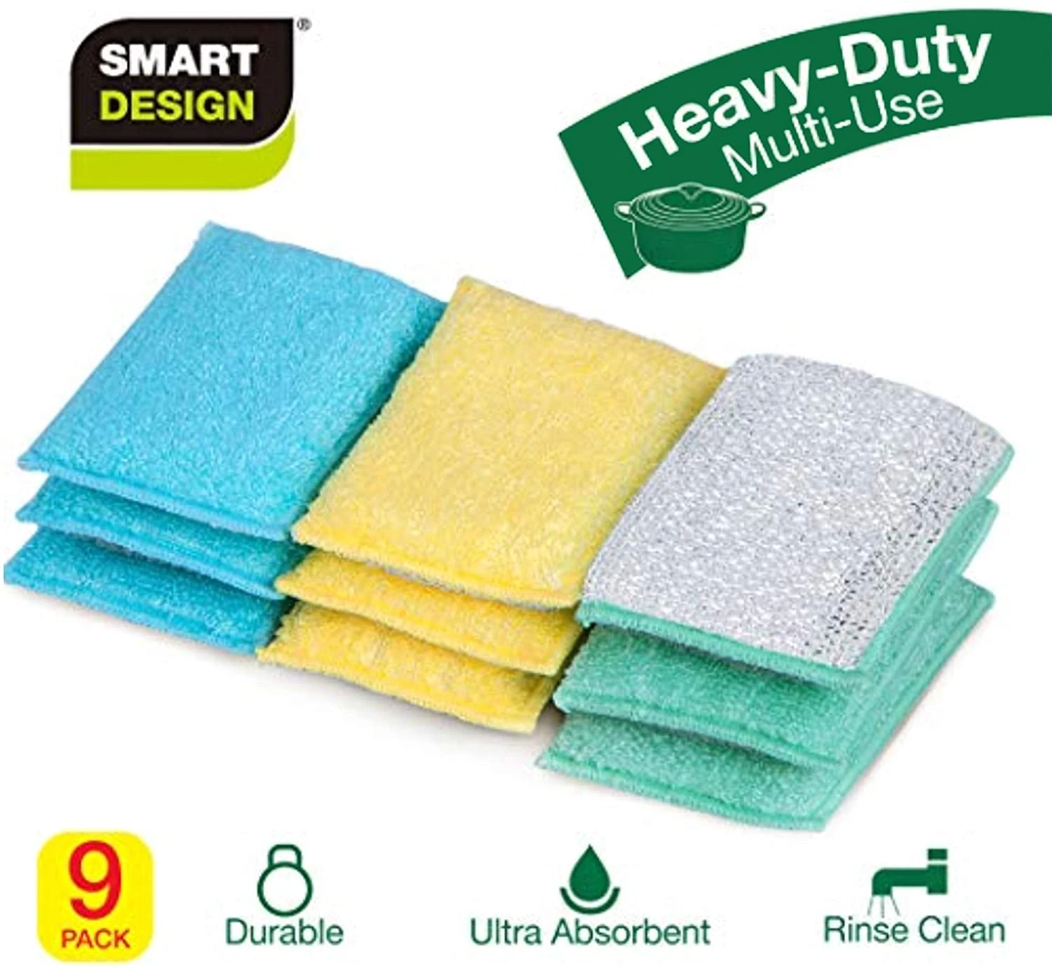 Heavy Duty Scrub Sponge With Odorless Bamboo And Rayon Fiber(Sponges Heavy Duty) 8 Heavy Duty Scrub Sponge With Odorless Bamboo And Rayon Fiber(Sponges Heavy Duty) - Image 8