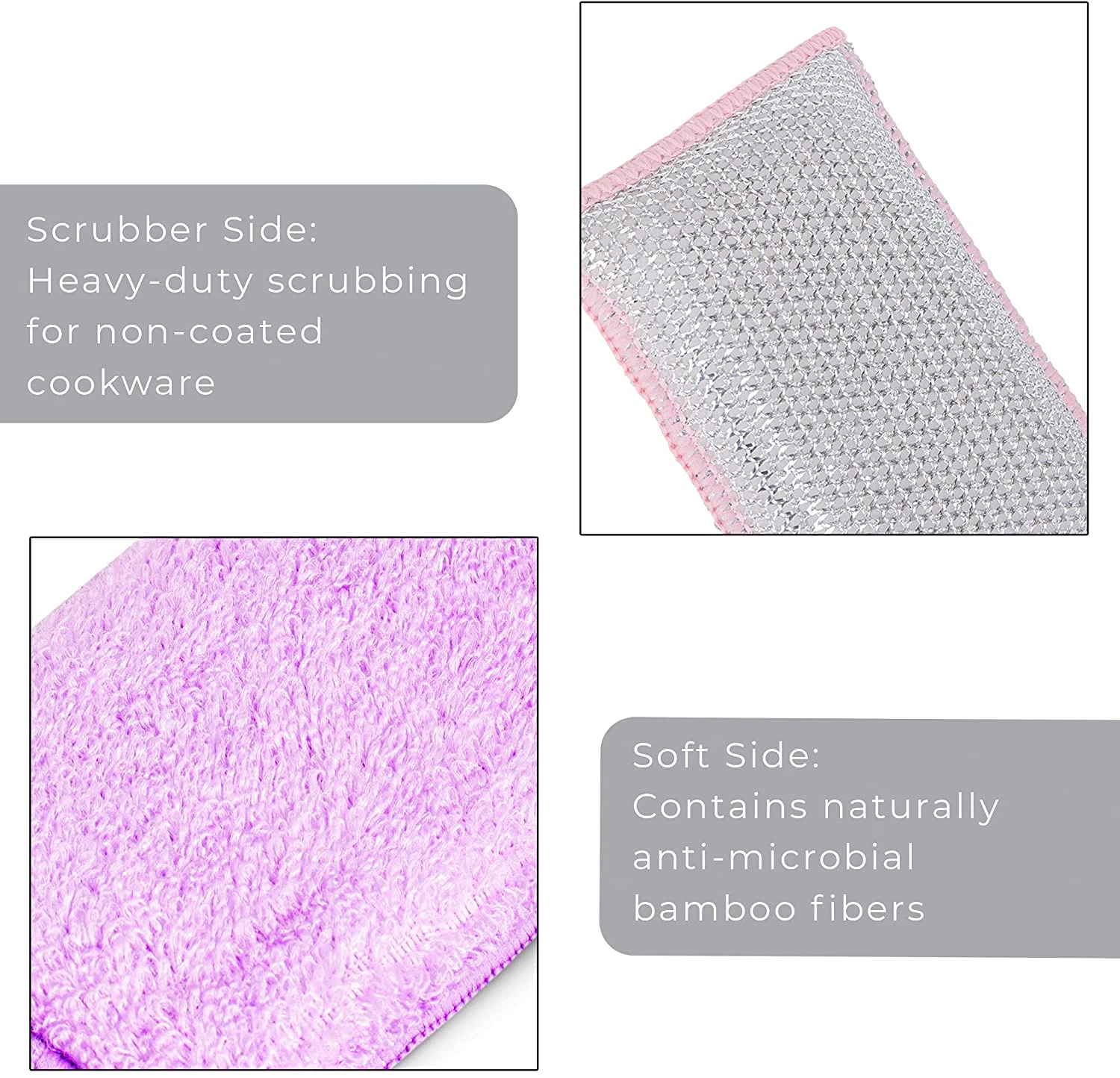 Heavy Duty Scrub Sponge With Odorless Bamboo And Rayon Fiber(Sponges Heavy Duty) 2 Heavy Duty Scrub Sponge With Odorless Bamboo And Rayon Fiber(Sponges Heavy Duty) - Image 2