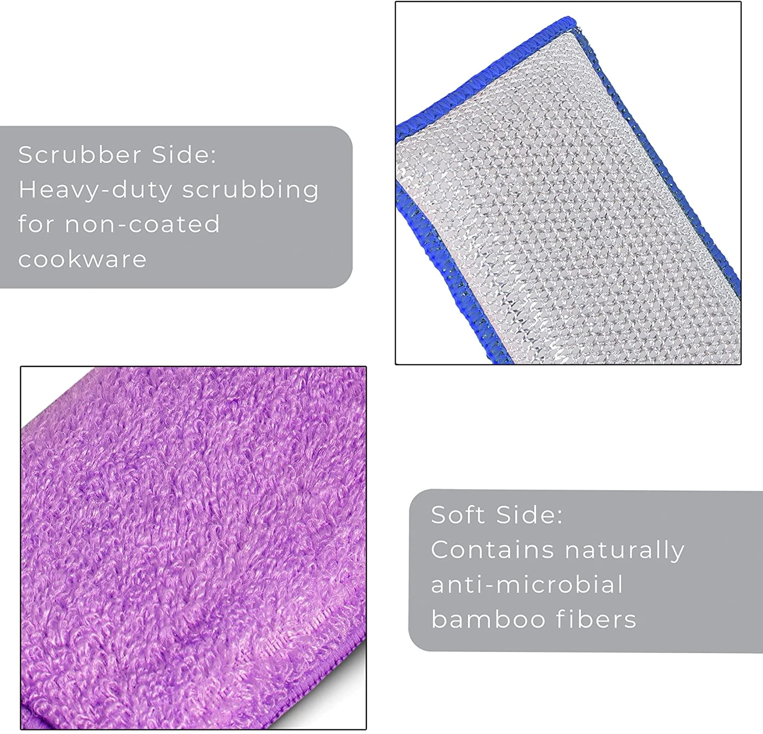 Heavy Duty Scrub Sponge With Odorless Bamboo And Rayon Fiber(Sponges Heavy Duty) 4 Heavy Duty Scrub Sponge With Odorless Bamboo And Rayon Fiber(Sponges Heavy Duty) - Image 4