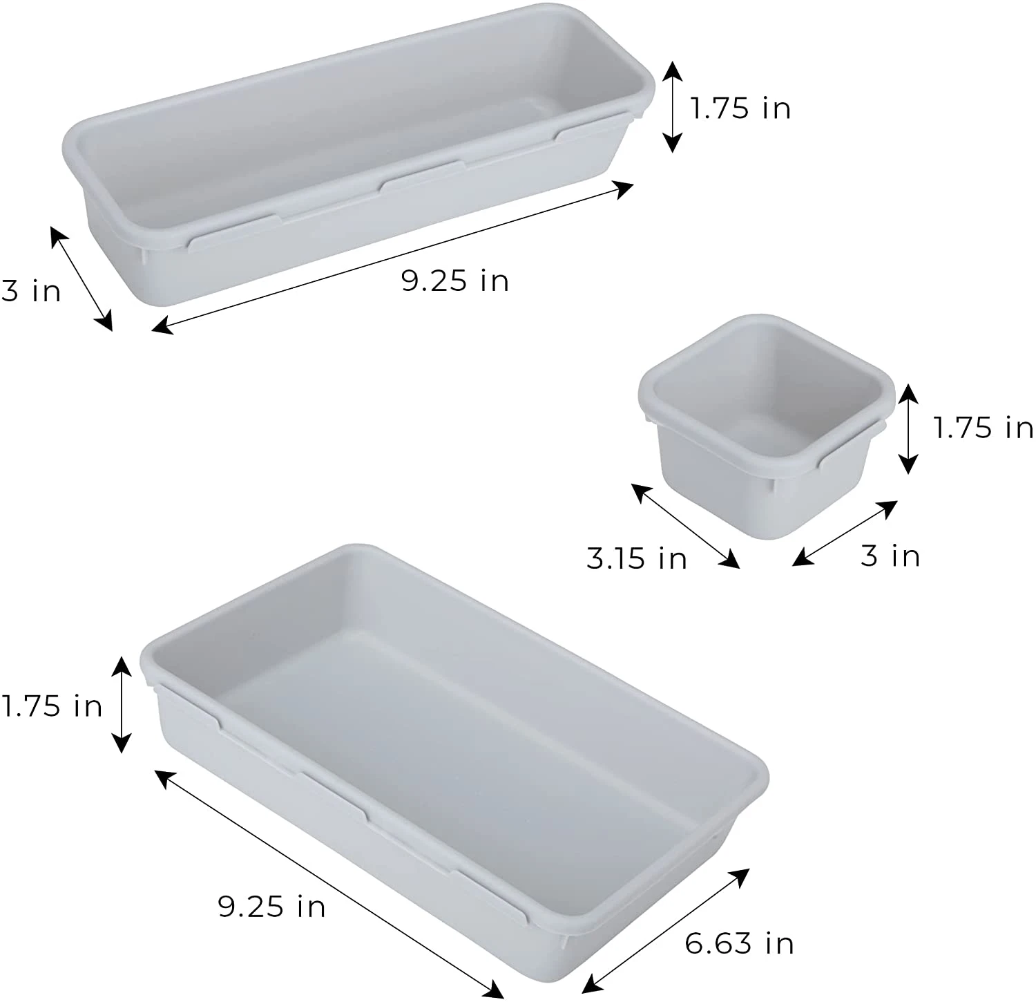 Interlocking Drawer Organizer - 8 Piece Set(Drawer Organizer Interlocking 8 Piece) 10 Interlocking Drawer Organizer - 8 Piece Set(Drawer Organizer Interlocking 8 Piece) - Image 10