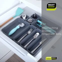 Interlocking Drawer Organizer - 8 Piece Set(Drawer Organizer Interlocking 8 Piece) 39 Interlocking Drawer Organizer - 8 Piece Set(Drawer Organizer Interlocking 8 Piece) -Smart Design Store interlocking drawer organizer 8 piece set smart design kitchen 8003743 incrementing number 166973