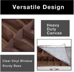 Jumbo Underbed Shoe Organizer With Zipper, Handle, And Clear Window(Underbed Shoe Organizer) 25 Jumbo Underbed Shoe Organizer With Zipper, Handle, And Clear Window(Underbed Shoe Organizer) -Smart Design Store jumbo underbed shoe organizer with zipper handle and clear window smart design storage 5532334 incrementing number 489975