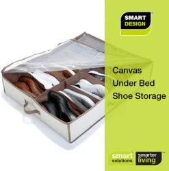 Jumbo Underbed Shoe Organizer With Zipper, Handle, And Clear Window(Underbed Shoe Organizer) 29 Jumbo Underbed Shoe Organizer With Zipper, Handle, And Clear Window(Underbed Shoe Organizer) -Smart Design Store jumbo underbed shoe organizer with zipper handle and clear window smart design storage 5532334 incrementing number 690979