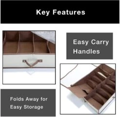 Jumbo Underbed Shoe Organizer With Zipper, Handle, And Clear Window(Underbed Shoe Organizer) 38 Jumbo Underbed Shoe Organizer With Zipper, Handle, And Clear Window(Underbed Shoe Organizer) -Smart Design Store jumbo underbed shoe organizer with zipper handle and clear window smart design storage 5532334 incrementing number 759251