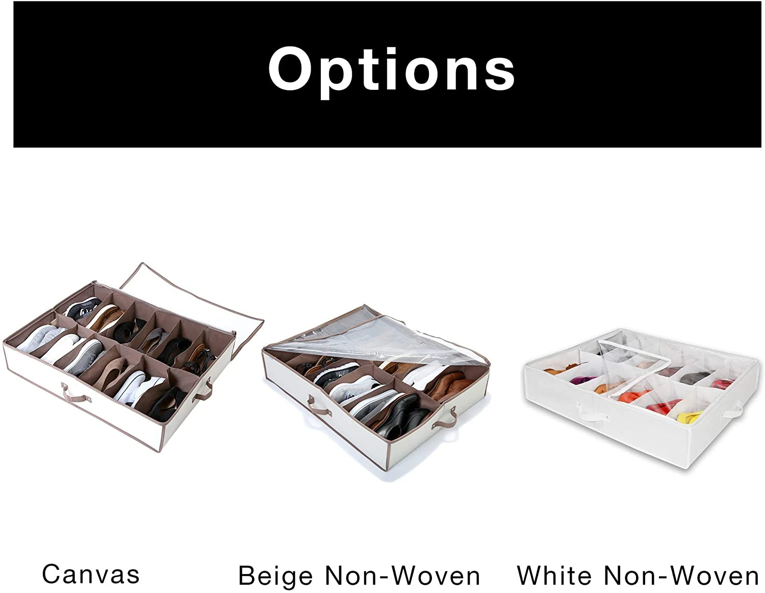 Jumbo Underbed Shoe Organizer With Zipper, Handle, And Clear Window(Underbed Shoe Organizer) 9 Jumbo Underbed Shoe Organizer With Zipper, Handle, And Clear Window(Underbed Shoe Organizer) - Image 9