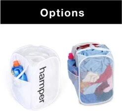 King Size Pop Up Laundry Hamper With Side Pocket And Handles - Holds 3 Loads(King Size Pop Up Laundry Hamper) -Smart Design Store king size pop up laundry hamper with side pocket and handles holds 3 loads smart design laundry 3508114 incrementing number 337566