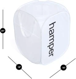 King Size Pop Up Laundry Hamper With Side Pocket And Handles - Holds 3 Loads(King Size Pop Up Laundry Hamper) -Smart Design Store king size pop up laundry hamper with side pocket and handles holds 3 loads smart design laundry 3508114 incrementing number 784591
