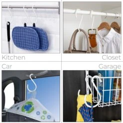 Large Premium S-Hooks With Rubber Gripped Finish - Set Of 6(S Hooks) 34 Large Premium S-Hooks With Rubber Gripped Finish - Set Of 6(S Hooks) -Smart Design Store large premium s hooks with rubber gripped finish set of 6 smart design storage 5021112 1252792