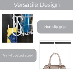 Large Premium S-Hooks With Rubber Gripped Finish - Set Of 6(S Hooks) 33 Large Premium S-Hooks With Rubber Gripped Finish - Set Of 6(S Hooks) -Smart Design Store large premium s hooks with rubber gripped finish set of 6 smart design storage 5021112 7805953