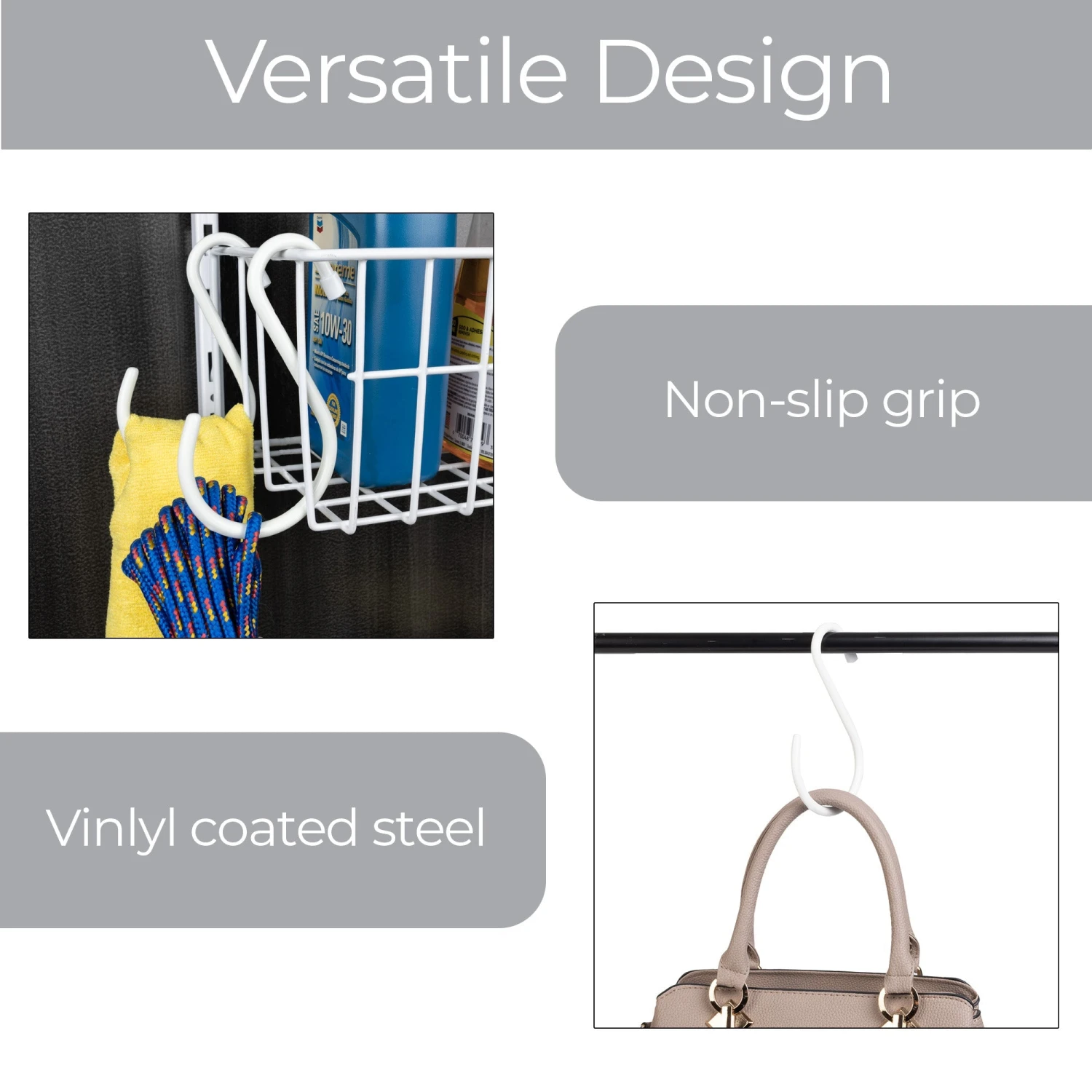 Large Premium S-Hooks With Rubber Gripped Finish - Set Of 6(S Hooks) 16 Large Premium S-Hooks With Rubber Gripped Finish - Set Of 6(S Hooks) - Image 16