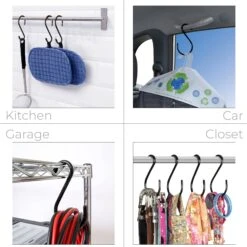 Large Premium S-Hooks With Rubber Gripped Finish - Set Of 6(S Hooks) 26 Large Premium S-Hooks With Rubber Gripped Finish - Set Of 6(S Hooks) -Smart Design Store large premium s hooks with rubber gripped finish set of 6 smart design storage 5021122cs 6202687