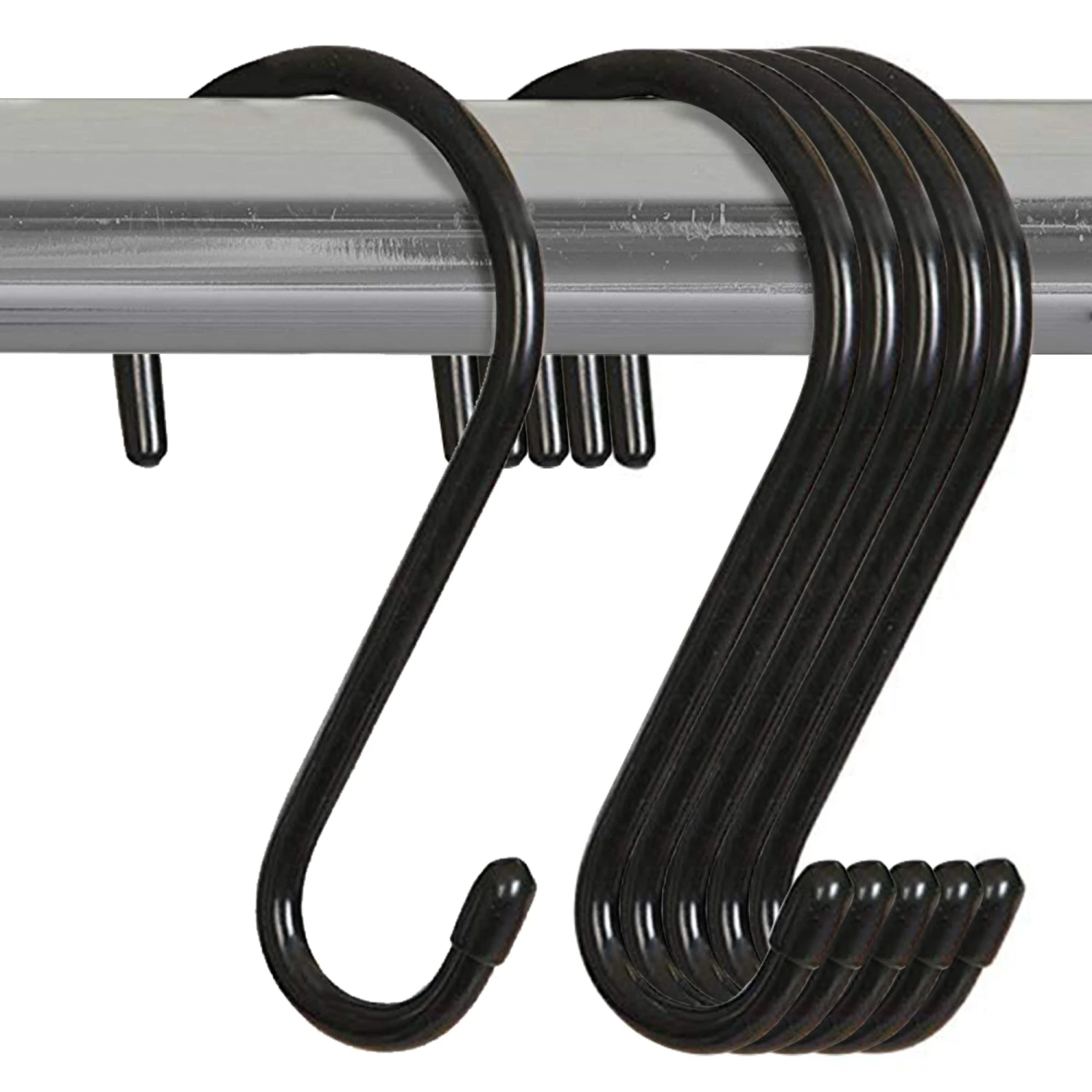 Large Premium S-Hooks With Rubber Gripped Finish - Set Of 6(S Hooks) 2 Large Premium S-Hooks With Rubber Gripped Finish - Set Of 6(S Hooks) - Image 2