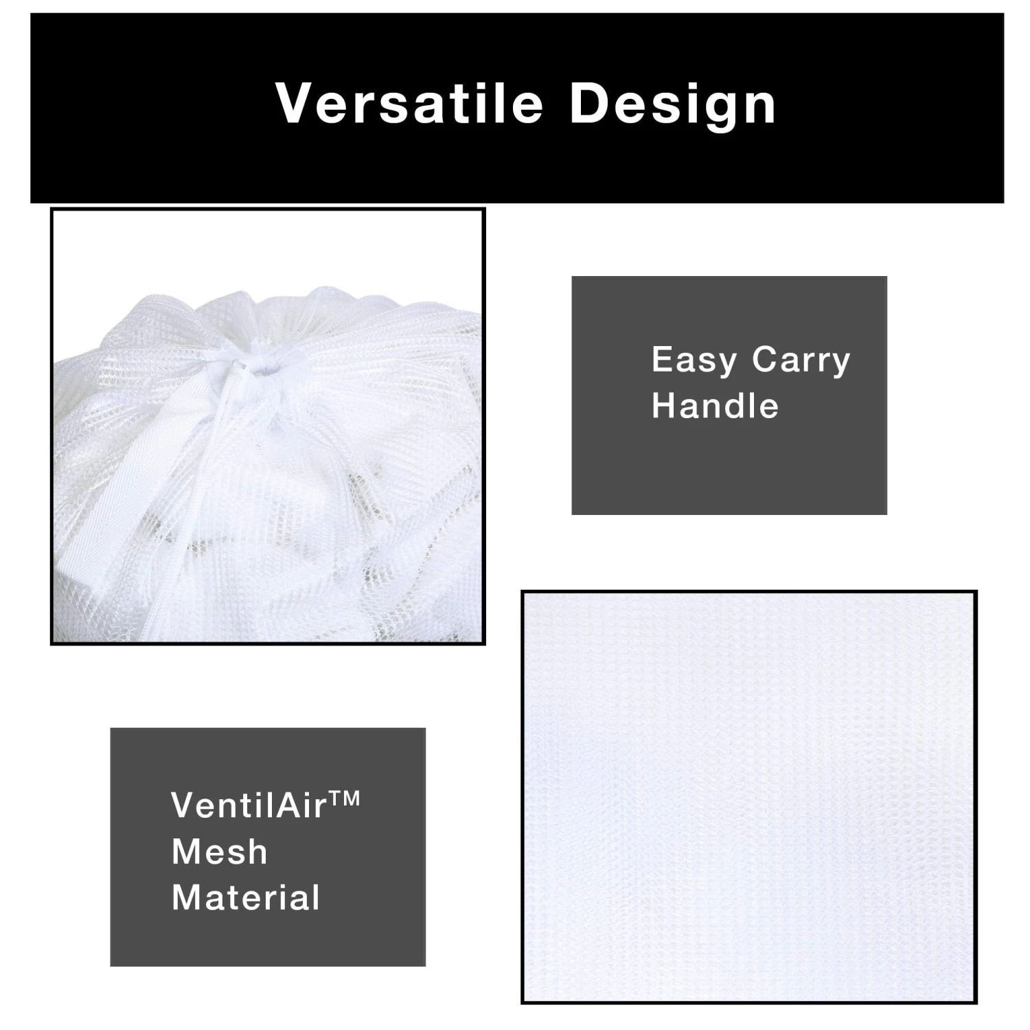 Mesh Laundry Bag With Handle And Push Lock Drawstring - Multiple Options(Drawstring Laundry Bag) 4 Mesh Laundry Bag With Handle And Push Lock Drawstring - Multiple Options(Drawstring Laundry Bag) - Image 4