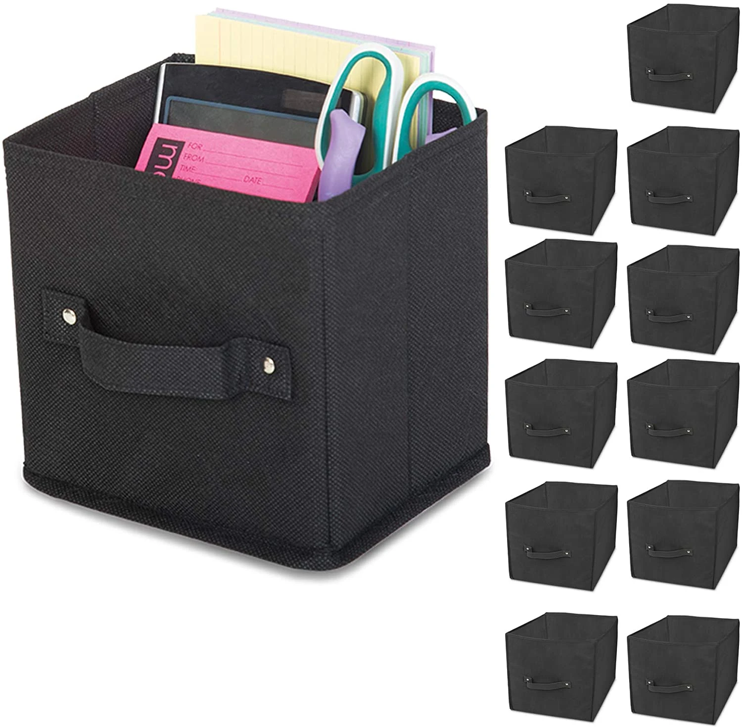 Mini Cube Organizer - 5.75 X 7 X 7 Inch - Black(Cube Organizer) 4 Mini Cube Organizer - 5.75 X 7 X 7 Inch - Black(Cube Organizer) - Image 4