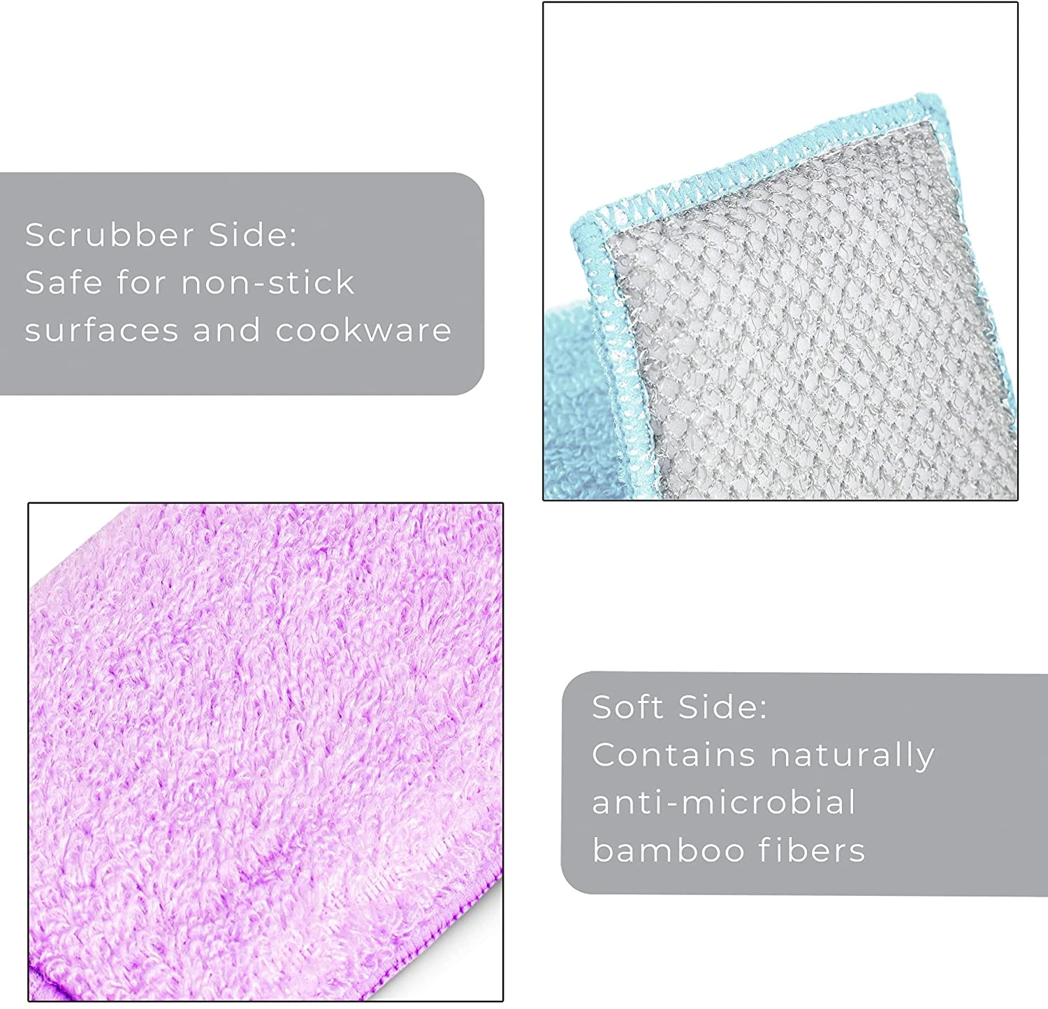 Non-Scratch Scrub Sponge With Bamboo Odorless Rayon Fiber(Sponges Non Scratch) 15 Non-Scratch Scrub Sponge With Bamboo Odorless Rayon Fiber(Sponges Non Scratch) - Image 15