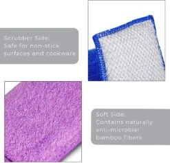 Non-Scratch Scrub Sponge With Bamboo Odorless Rayon Fiber(Sponges Non Scratch) 23 Non-Scratch Scrub Sponge With Bamboo Odorless Rayon Fiber(Sponges Non Scratch) -Smart Design Store non scratch scrub sponge with bamboo odorless rayon fiber smart design cleaning 7001118 incrementing number 469585