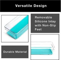 Plastic Drawer Organizer - 12 X 3 Inch(Drawer Organizer Plastic Colors 12x3) -Smart Design Store plastic drawer organizer 12 x 3 inch smart design kitchen 8204251as6 incrementing number 173378