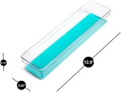 Plastic Drawer Organizer - 12 X 3 Inch(Drawer Organizer Plastic Colors 12x3) -Smart Design Store plastic drawer organizer 12 x 3 inch smart design kitchen 8204251as6 incrementing number 872308