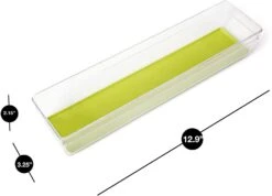 Plastic Drawer Organizer - 12 X 3 Inch(Drawer Organizer Plastic Colors 12x3) -Smart Design Store plastic drawer organizer 12 x 3 inch smart design kitchen 8204261 incrementing number 191342