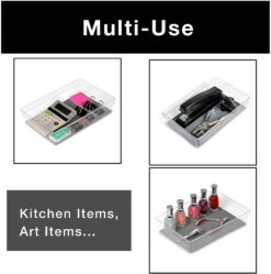 Plastic Drawer Organizer - 9 X 6 Inch(Drawer Organizer Plastic Colors 9x6) -Smart Design Store plastic drawer organizer 9 x 6 inch smart design kitchen 8206091 incrementing number 203145