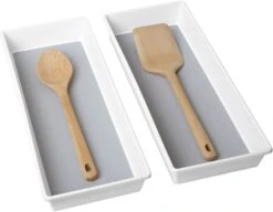 Plastic Drawer Organizer - BPA Free - 16 X 6.75 Inch - White(Drawer Organizer Plastic White 16x6 75 Inch)