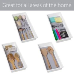 Plastic Drawer Organizer - BPA Free - 16 X 6.75 Inch - White(Drawer Organizer Plastic White 16x6 75 Inch) 13 Plastic Drawer Organizer - BPA Free - 16 X 6.75 Inch - White(Drawer Organizer Plastic White 16x6 75 Inch) -Smart Design Store plastic drawer organizer bpa free 16 x 675 inch white smart design kitchen 8003468as3 6547908