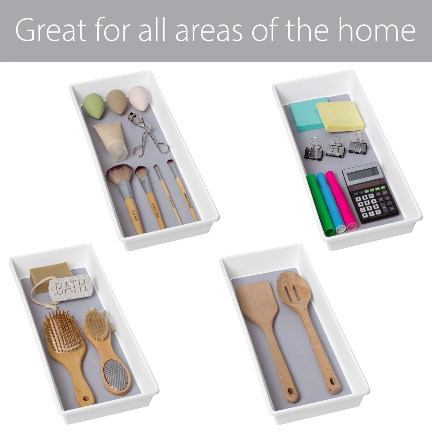 Plastic Drawer Organizer - BPA Free - 16 X 6.75 Inch - White(Drawer Organizer Plastic White 16x6 75 Inch) 6 Plastic Drawer Organizer - BPA Free - 16 X 6.75 Inch - White(Drawer Organizer Plastic White 16x6 75 Inch) - Image 6