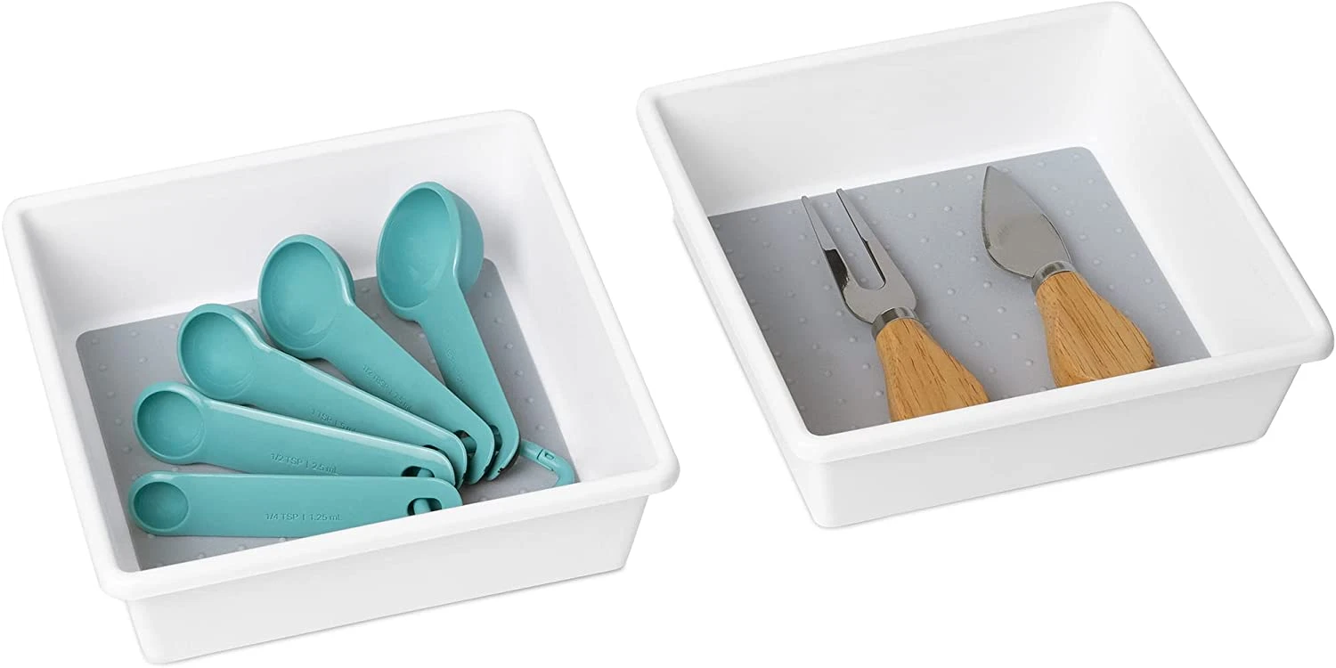 Plastic Drawer Organizer - BPA Free - 6.75 X 6.75 Inch - White(Drawer Organizer Plastic White 6 75x6 75 Inch) 1 Plastic Drawer Organizer - BPA Free - 6.75 X 6.75 Inch - White(Drawer Organizer Plastic White 6 75x6 75 Inch)