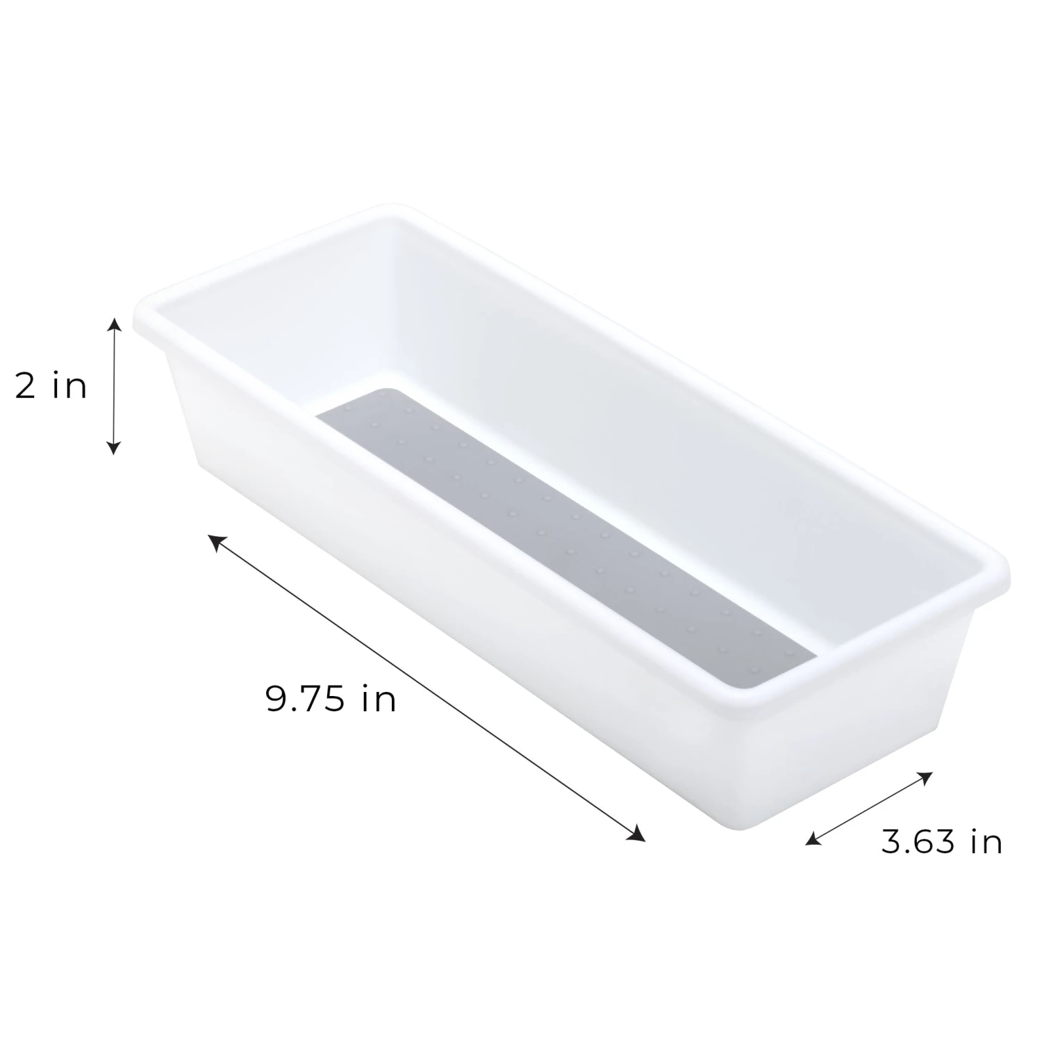 Plastic Drawer Organizer - BPA Free - 9.75 X 3.75 Inch - White(Drawer Organizer Plastic White 9 75x3 75 Inch) 3 Plastic Drawer Organizer - BPA Free - 9.75 X 3.75 Inch - White(Drawer Organizer Plastic White 9 75x3 75 Inch) - Image 3