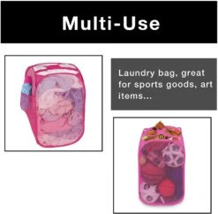 Pop-Up Laundry Hamper With Easy Carry Handles And Side Pocket(Pop Up Laundry Hamper Square 13inch) -Smart Design Store pop up laundry hamper with easy carry handles and side pocket smart design laundry 3037055 incrementing number 880948