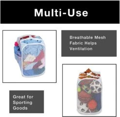 Pop-Up Laundry Hamper With Easy Carry Handles And Side Pocket(Pop Up Laundry Hamper Square 13inch) -Smart Design Store pop up laundry hamper with easy carry handles and side pocket smart design laundry 3037115 incrementing number 107798