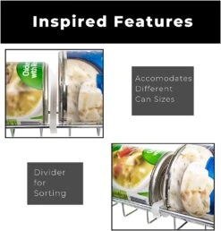 Premium 3-Tier Adjustable Can Rack Organizer - Set Of 2 - Chrome(Premium 3 Tier Can Rack) 11 Premium 3-Tier Adjustable Can Rack Organizer - Set Of 2 - Chrome(Premium 3 Tier Can Rack) -Smart Design Store premium 3 tier adjustable can rack organizer set of 2 chrome smart design kitchen 8481290as2 incrementing number 557330