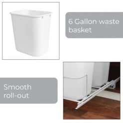 Pull Out Garbage Can(Pull Out Waste Basket) 18 Pull Out Garbage Can(Pull Out Waste Basket) -Smart Design Store pull out garbage can smart design kitchen 8453112 9019132