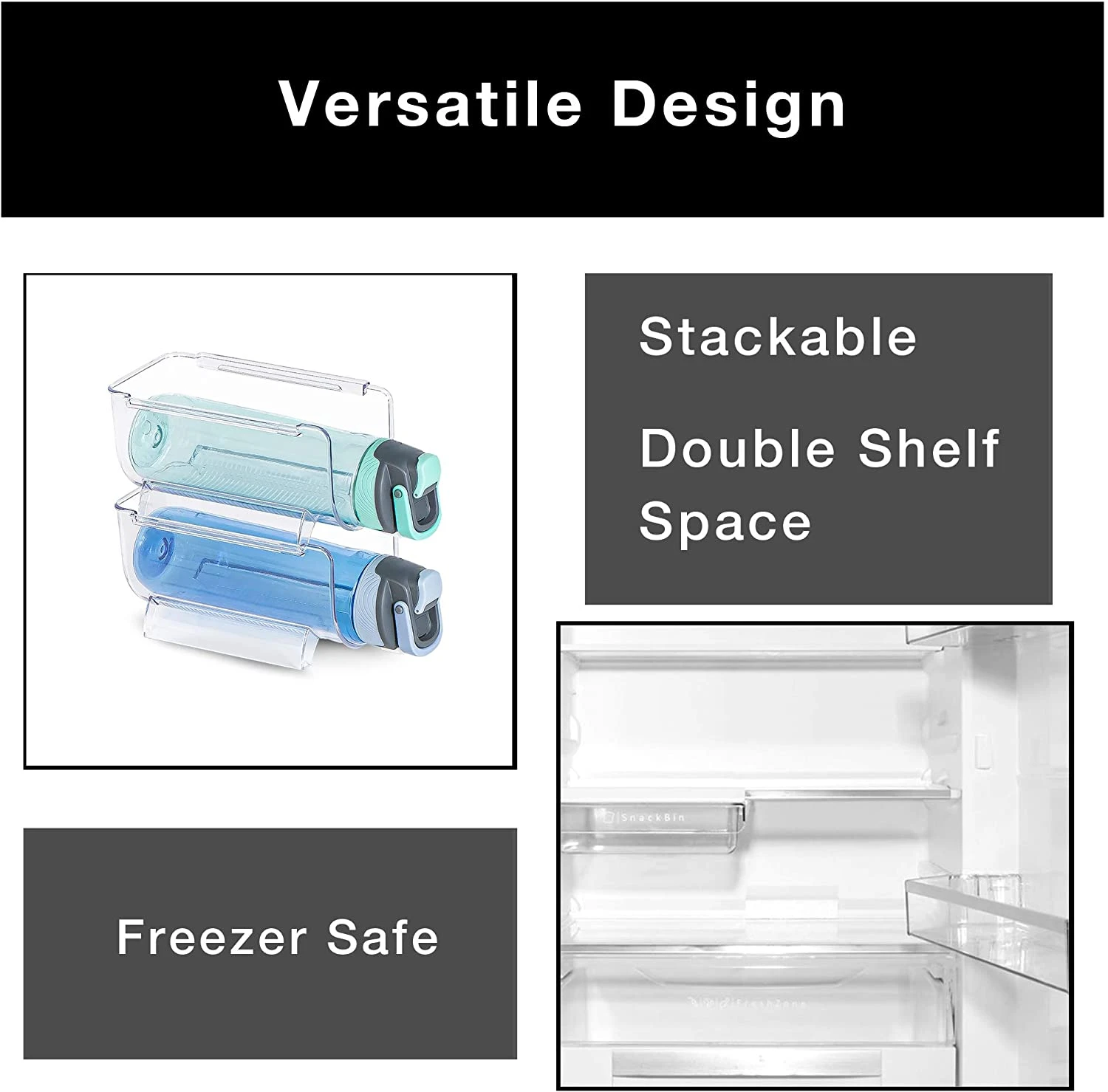 Refrigerator Bottle Holder With Handle - Holds 750 ML - BPA Free(Refrigerator Bottle Holder W Handle) 4 Refrigerator Bottle Holder With Handle - Holds 750 ML - BPA Free(Refrigerator Bottle Holder W Handle) - Image 4