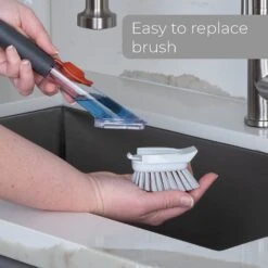 Replacement Brush Head With Built-In Scraper For Soap Dispensing Dish Wand(Dish Brushes Replacements) 20 Replacement Brush Head With Built-In Scraper For Soap Dispensing Dish Wand(Dish Brushes Replacements) -Smart Design Store replacement brush head with built in scraper for soap dispensing dish wand smart design cleaning 7001232 incrementing number 338325