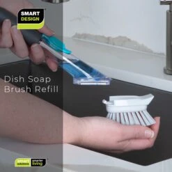 Replacement Brush Head With Built-In Scraper For Soap Dispensing Dish Wand(Dish Brushes Replacements) 18 Replacement Brush Head With Built-In Scraper For Soap Dispensing Dish Wand(Dish Brushes Replacements) -Smart Design Store replacement brush head with built in scraper for soap dispensing dish wand smart design cleaning 7001732 incrementing number 910271