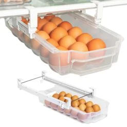 Sliding Egg Drawer With Extendable Rails - Holds 18 Eggs(Refrigerator Pull Out Carton Bin Holder Home Organizer W Extendable Rails Egg Drawer) 9 Sliding Egg Drawer With Extendable Rails - Holds 18 Eggs(Refrigerator Pull Out Carton Bin Holder Home Organizer W Extendable Rails Egg Drawer) -Smart Design Store sliding egg drawer with extendable rails holds 18 eggs smart design kitchen 8446498as2 incrementing number 422205