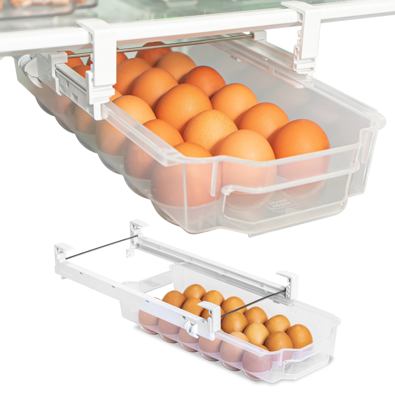 Sliding Egg Drawer With Extendable Rails - Holds 18 Eggs(Refrigerator Pull Out Carton Bin Holder Home Organizer W Extendable Rails Egg Drawer) 5 Sliding Egg Drawer With Extendable Rails - Holds 18 Eggs(Refrigerator Pull Out Carton Bin Holder Home Organizer W Extendable Rails Egg Drawer) - Image 5