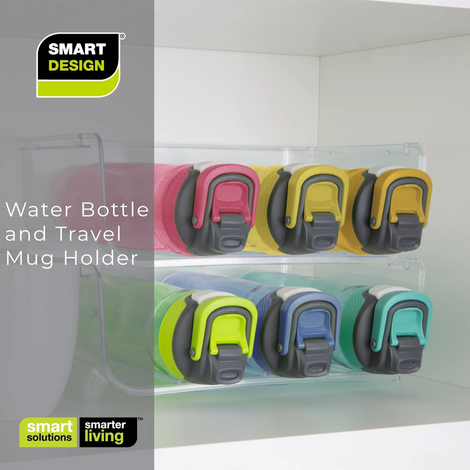 Clear Stackable Bottle Organizer - 2 Pack - Clear(Smart Design Bottle Holder Set Of 2 Clear) 8 Clear Stackable Bottle Organizer - 2 Pack - Clear(Smart Design Bottle Holder Set Of 2 Clear) - Image 8