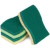 Smart Design Heavy Duty Cellulose Smart Scrub Sponge - Ultra Absorbent - Ergonomic Shape - Cleaning, Dishes, & Hard Stains - Green(Smart Design Heavy Duty Cellulose Smart Scrub Sponge Set Of 3 Ultra Absorbent Ergonomic Shape Cleaning Dishes Hard Stains)