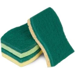 Smart Design Heavy Duty Cellulose Smart Scrub Sponge - Ultra Absorbent - Ergonomic Shape - Cleaning, Dishes, & Hard Stains - Green(Smart Design Heavy Duty Cellulose Smart Scrub Sponge Set Of 3 Ultra Absorbent Ergonomic Shape Cleaning Dishes Hard Stains)