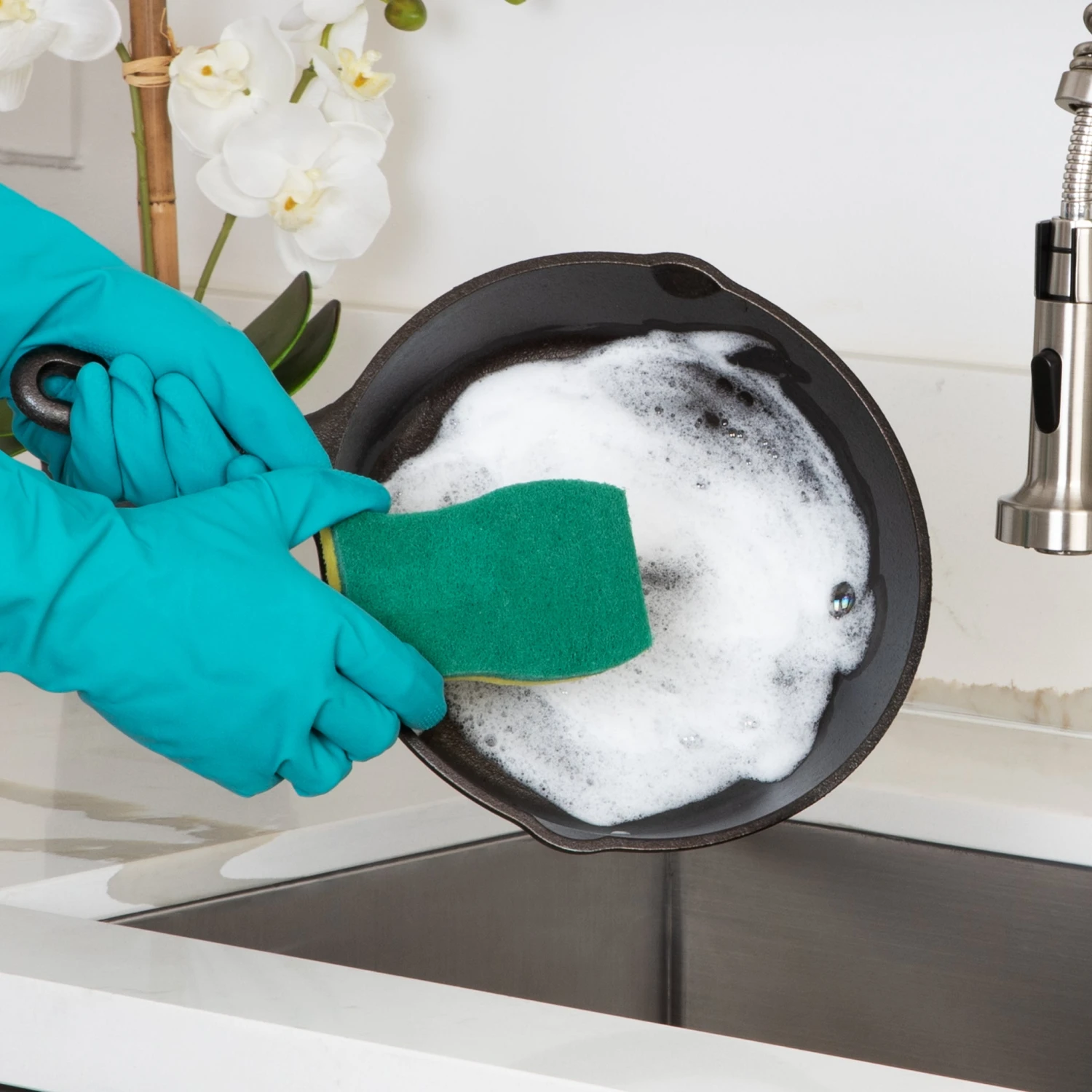 Smart Design Heavy Duty Cellulose Smart Scrub Sponge - Ultra Absorbent - Ergonomic Shape - Cleaning, Dishes, & Hard Stains - Green(Smart Design Heavy Duty Cellulose Smart Scrub Sponge Set Of 3 Ultra Absorbent Ergonomic Shape Cleaning Dishes Hard Stains) 10 Smart Design Heavy Duty Cellulose Smart Scrub Sponge - Ultra Absorbent - Ergonomic Shape - Cleaning, Dishes, & Hard Stains - Green(Smart Design Heavy Duty Cellulose Smart Scrub Sponge Set Of 3 Ultra Absorbent Ergonomic Shape Cleaning Dishes Hard Stains) - Image 10