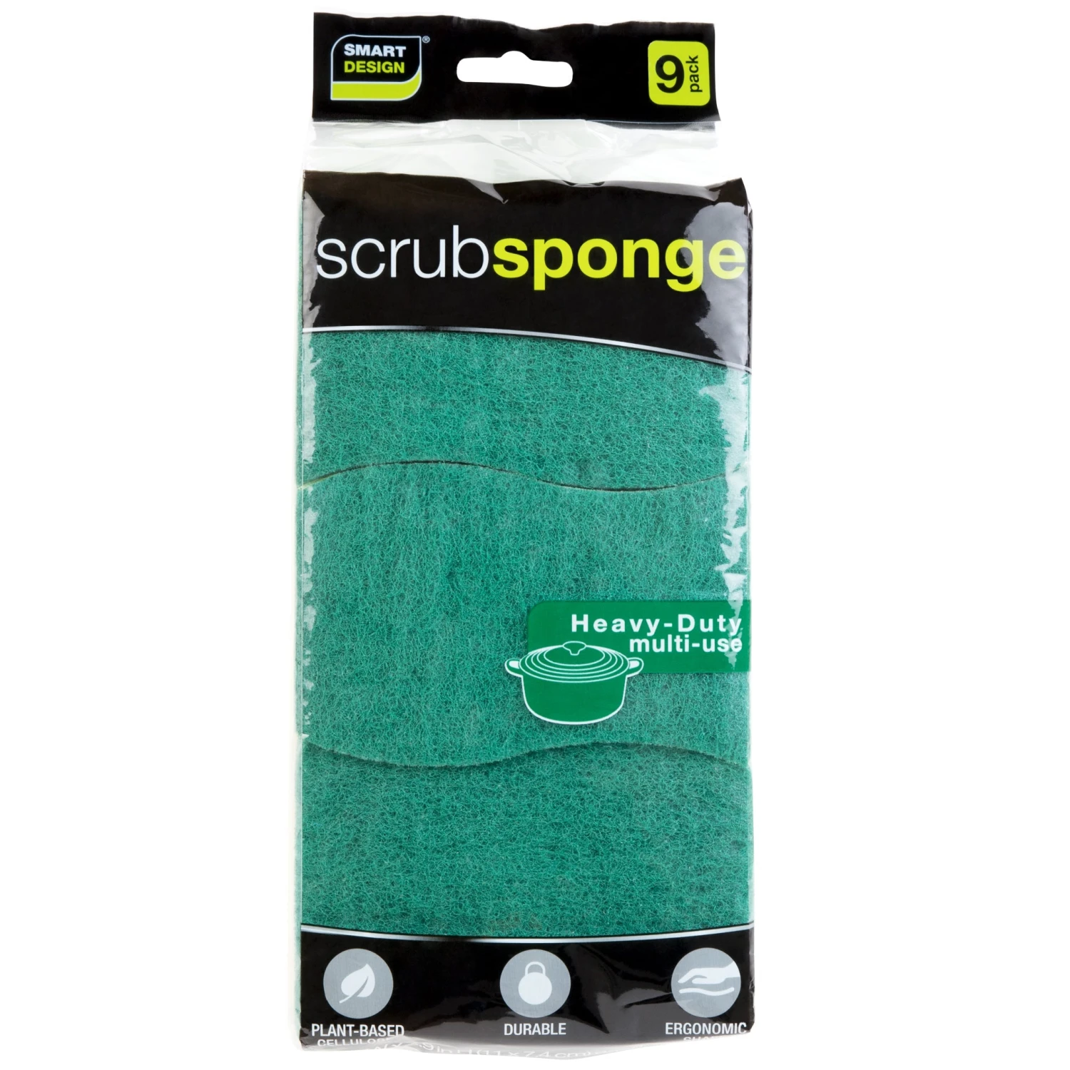 Smart Design Heavy Duty Cellulose Smart Scrub Sponge - Ultra Absorbent - Ergonomic Shape - Cleaning, Dishes, & Hard Stains - Green(Smart Design Heavy Duty Cellulose Smart Scrub Sponge Set Of 3 Ultra Absorbent Ergonomic Shape Cleaning Dishes Hard Stains) 12 Smart Design Heavy Duty Cellulose Smart Scrub Sponge - Ultra Absorbent - Ergonomic Shape - Cleaning, Dishes, & Hard Stains - Green(Smart Design Heavy Duty Cellulose Smart Scrub Sponge Set Of 3 Ultra Absorbent Ergonomic Shape Cleaning Dishes Hard Stains) - Image 12
