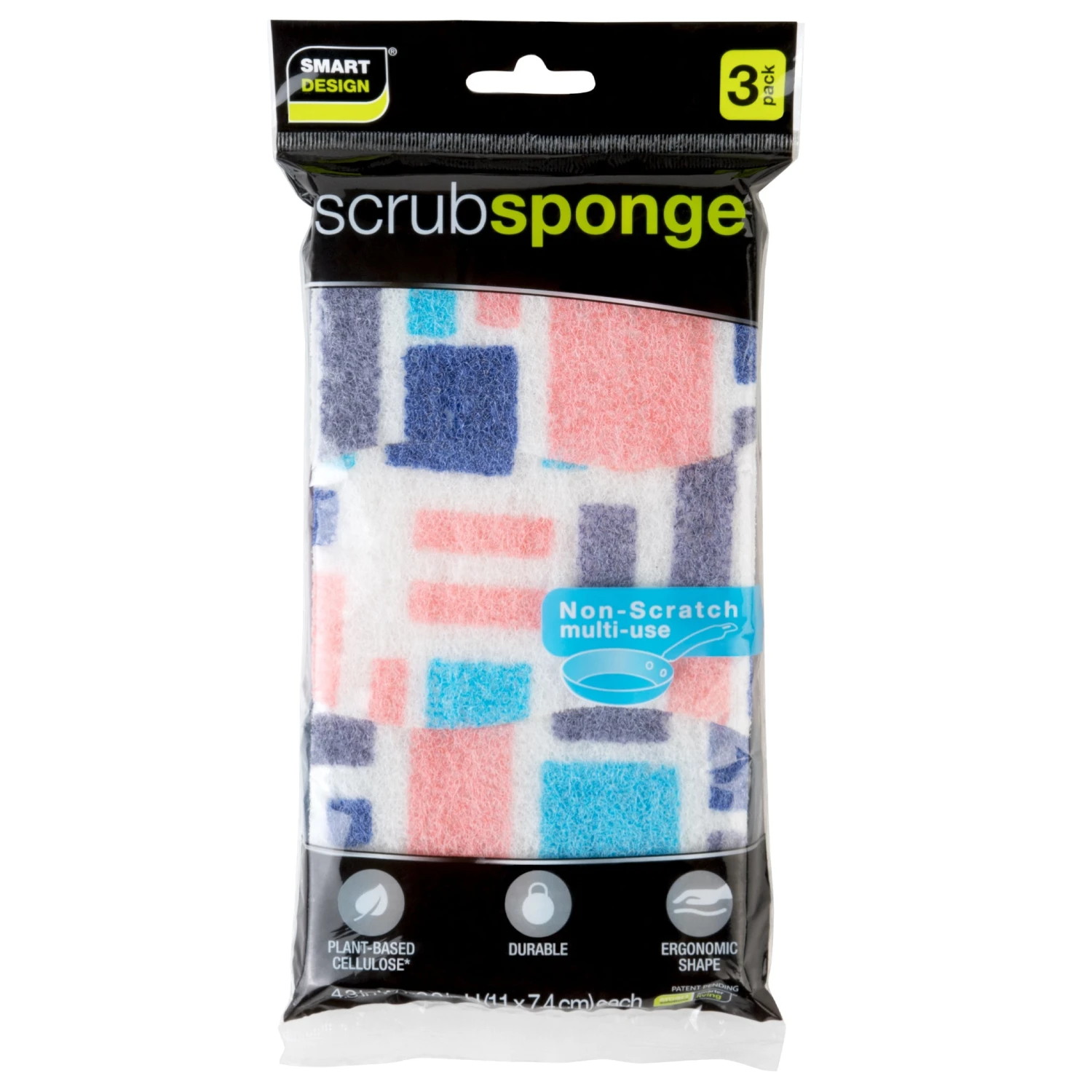 Smart Design Non-Scratch Cellulose Smart Scrub Sponge - Ultra Absorbent - Ergonomic Shape - Cleaning, Dishes, & Hard Stains(Smart Design Non Scratch Cellulose Smart Scrub Sponge Set Of 3 Ultra Absorbent Ergonomic Shape Cleaning Dishes Hard Stains) 14 Smart Design Non-Scratch Cellulose Smart Scrub Sponge - Ultra Absorbent - Ergonomic Shape - Cleaning, Dishes, & Hard Stains(Smart Design Non Scratch Cellulose Smart Scrub Sponge Set Of 3 Ultra Absorbent Ergonomic Shape Cleaning Dishes Hard Stains) - Image 14