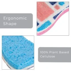 Smart Design Non-Scratch Cellulose Smart Scrub Sponge - Ultra Absorbent - Ergonomic Shape - Cleaning, Dishes, & Hard Stains(Smart Design Non Scratch Cellulose Smart Scrub Sponge Set Of 3 Ultra Absorbent Ergonomic Shape Cleaning Dishes Hard Stains) 34 Smart Design Non-Scratch Cellulose Smart Scrub Sponge - Ultra Absorbent - Ergonomic Shape - Cleaning, Dishes, & Hard Stains(Smart Design Non Scratch Cellulose Smart Scrub Sponge Set Of 3 Ultra Absorbent Ergonomic Shape Cleaning Dishes Hard Stains) -Smart Design Store smart design non scratch cellulose smart scrub sponge ultra absorbent ergonomic shape cleaning dishes hard stains smart design cleaning 7002025 incrementing num 905205