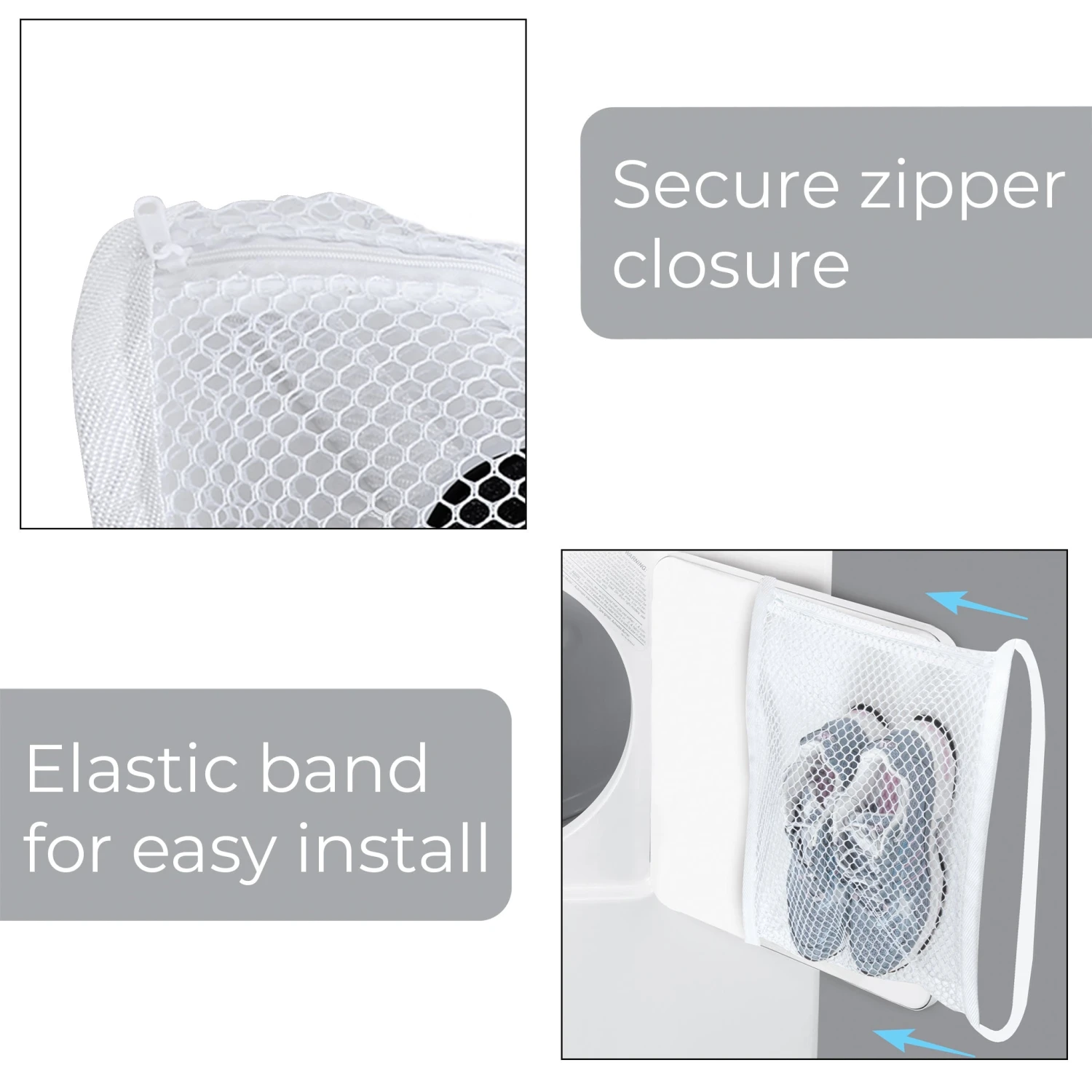 Sneaker Dryer And Wash Bag With Elastic Straps - 15.5 X 15.5 Inch(Laundry Wash Bag Sneaker) 5 Sneaker Dryer And Wash Bag With Elastic Straps - 15.5 X 15.5 Inch(Laundry Wash Bag Sneaker) - Image 5