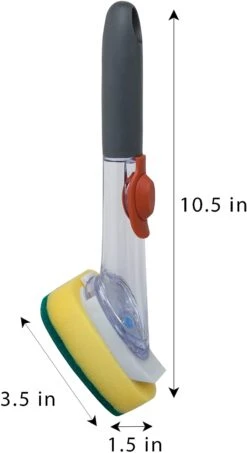 Soap Dispensing Dish Wand With Replaceable Head(Dish Brushes) -Smart Design Store soap dispensing dish wand with replaceable head smart design cleaning 7001311 incrementing number 621849