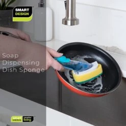 Soap Dispensing Dish Wand With Replaceable Head(Dish Brushes) -Smart Design Store soap dispensing dish wand with replaceable head smart design cleaning 7001671 incrementing number 257242