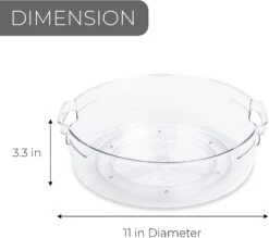 Tall Lazy Susan Spinning Turntable Organizer - 11.5 Inch(Lazy Susan Turntable 11 5inch Tall) -Smart Design Store tall lazy susan spinning turntable organizer 115 inch smart design kitchen 8000151a12 incrementing number 966566